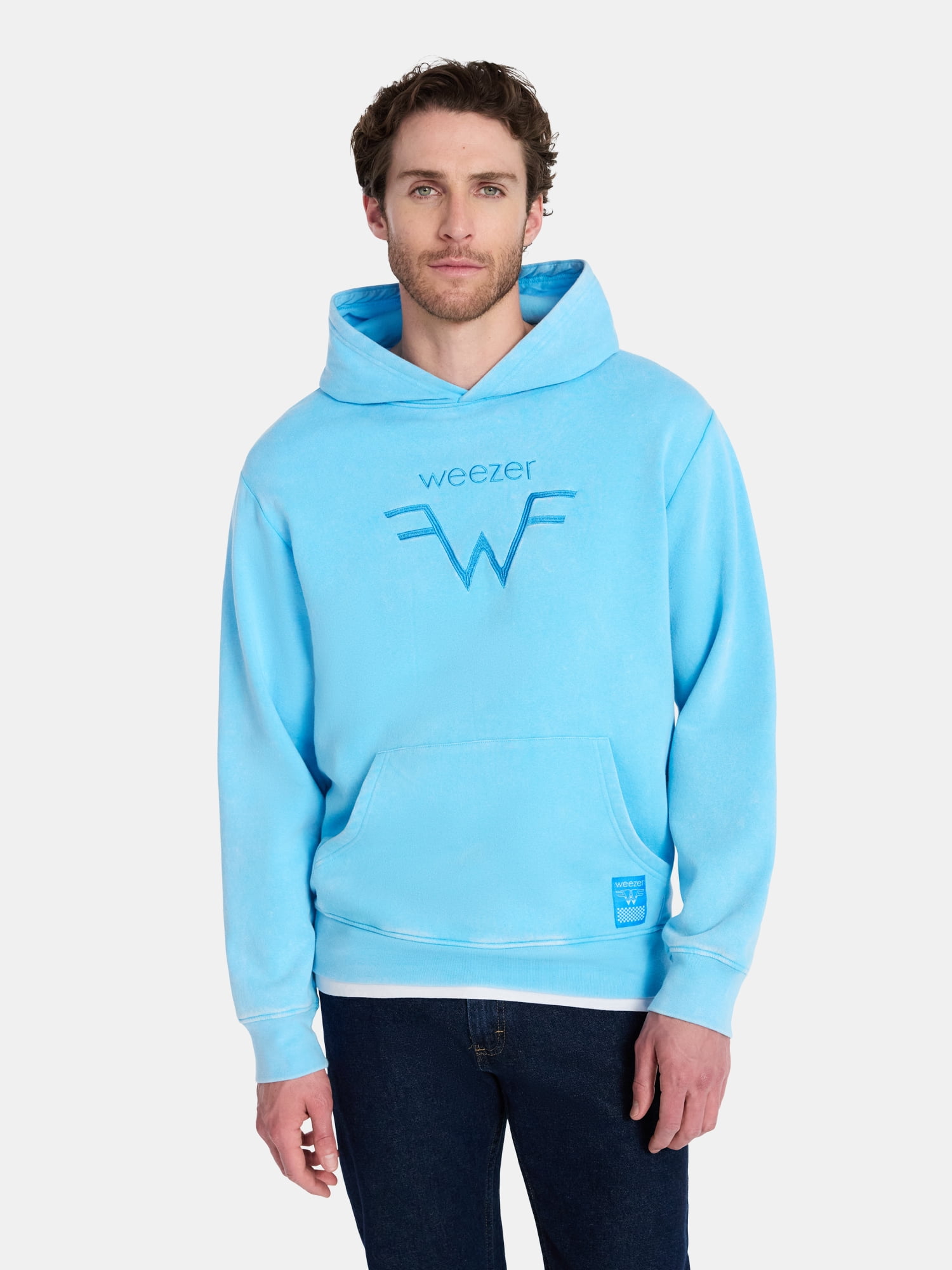Weezer, Men's & Big Men's Graphic Hoodie with Overshoulder Print, Sizes XS-5XL