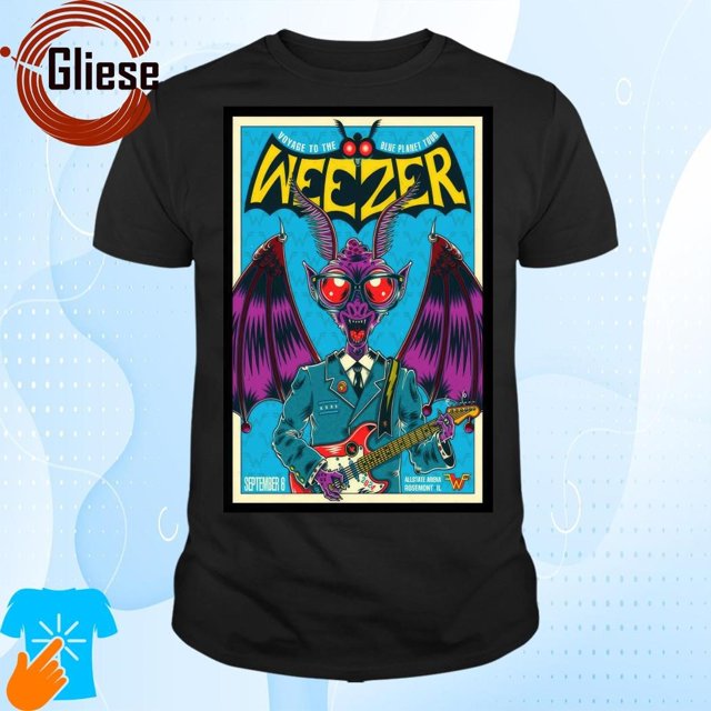 Weezer On Sept 6 2024 Live At Allstate Arena Rosemont Il Poster Shirt