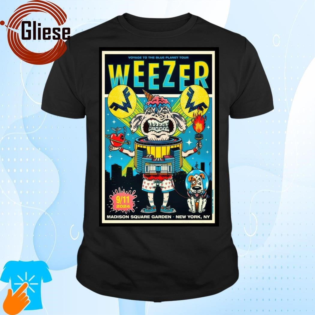Weezer Poster At Madison Square Garden In New York Ny September 11 2024