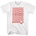 thumbnail image 1 of Weezer Repeating Logo White Adult T-Shirt 5Xl, 1 of 2