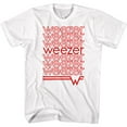 thumbnail image 1 of Weezer Repeating Logo White Adult T-Shirt, 1 of 2