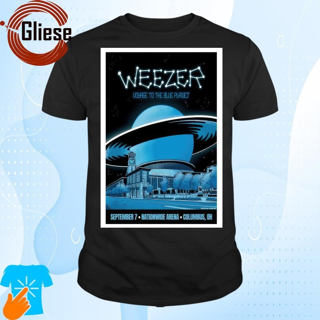 Weezer Sept 7 2024 Nationwide Arena In Columbus Oh Poster Shirt