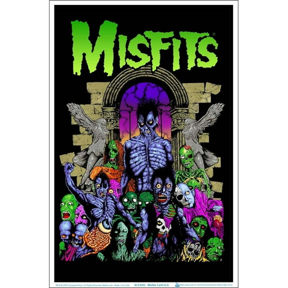 Misfits Earth A.D. Blacklight Poster 23" x 35"