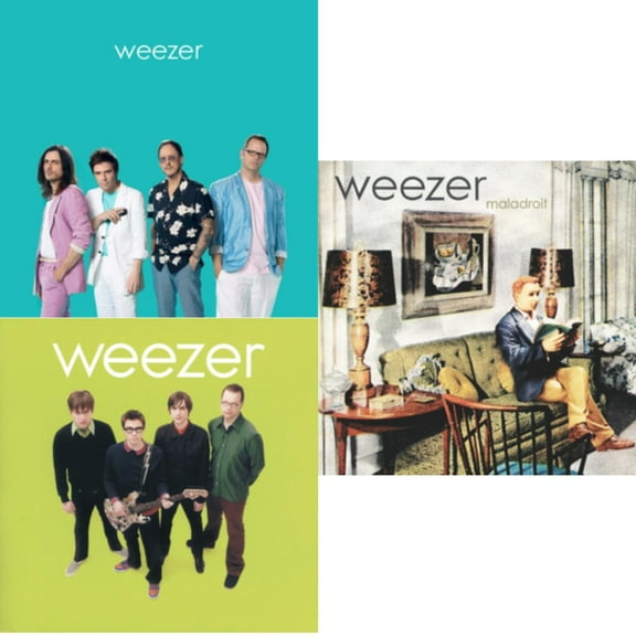 Weezer: Teal Album & Weezer (Green Album) & Maladroit [LP Vinyl Bundle]