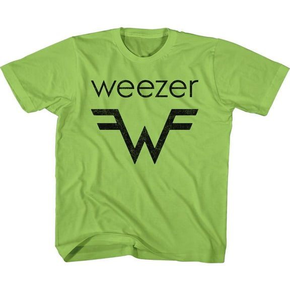 Weezer Weezer and W Logo Key Lime Youth T-Shirt