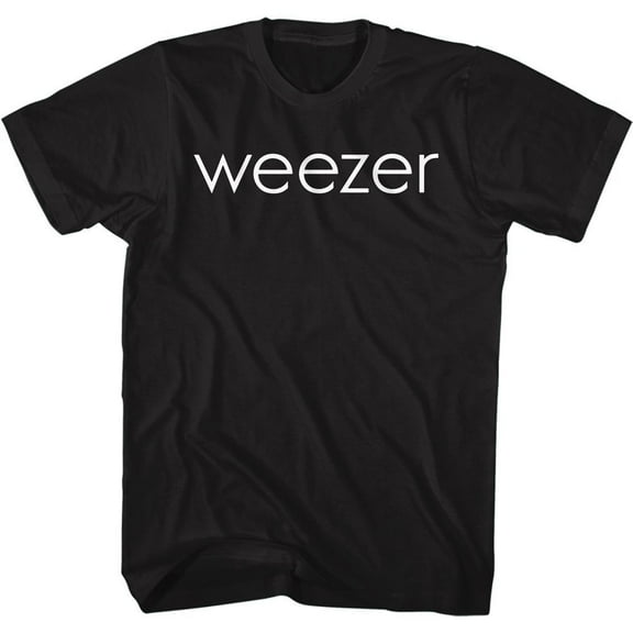 Weezer White Weezer Logo Black Adult T-Shirt