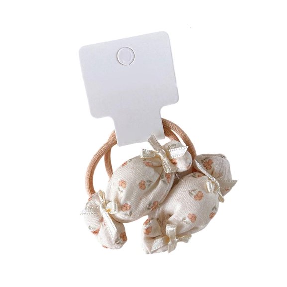 Weflink 1Pair Portable Hair Elastics Candy Color Plaids Patterns School Essential