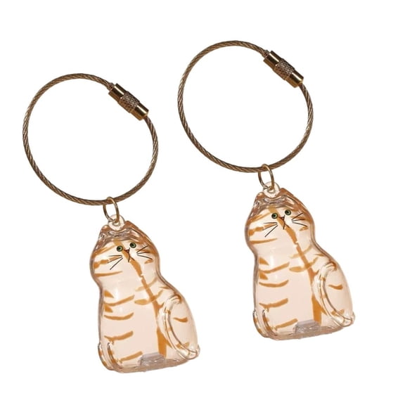 Weflink 2PCS Clear Feline Hair Collection Capsules Interactive Decorative Hanging Case