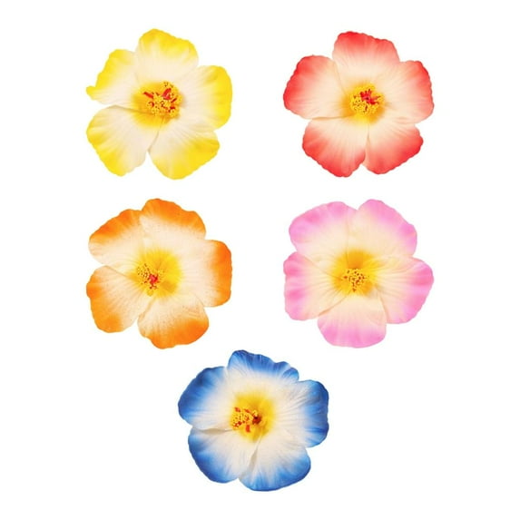 Weflink 5PCS Tropical Beach Hair Clip Set Lightweight Cloth Multiple Color Hair Barrettes Summer Travel Beach Essential