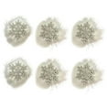 thumbnail image 1 of Weflink 6Pcs Rhinestones Snowflake Hair Pin Pearls Embellished Clip For Special Occasion, 1 of 20