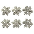 thumbnail image 1 of Weflink 6Pcs Rhinestones Snowflake Hair Pin Pearls Embellished Clip For Special Occasion, 1 of 20