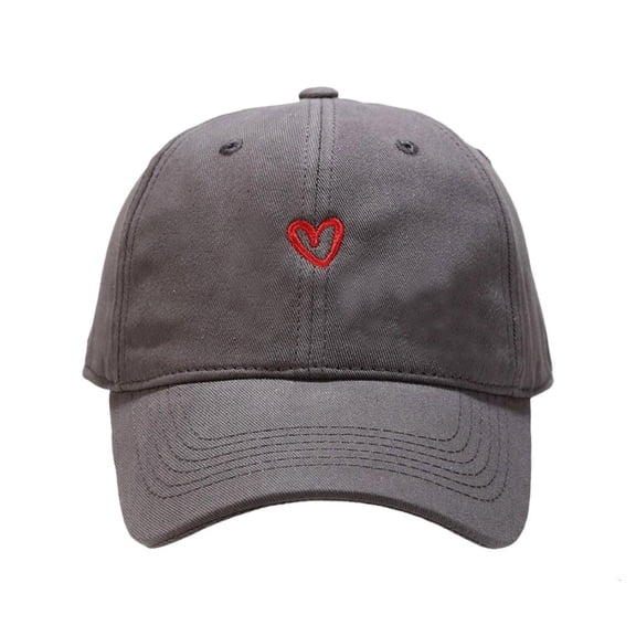 Weflink Adjustable Baseball Hat with Love Heart Embroidery Pattern Outdoor Sun Protective Snapbacks Cap for Sport Activity