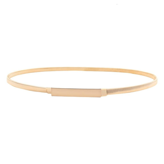 Weflink Adjustable Slim Waist Belt for Dresses Weddings Parties Work Elastic Metal Chain