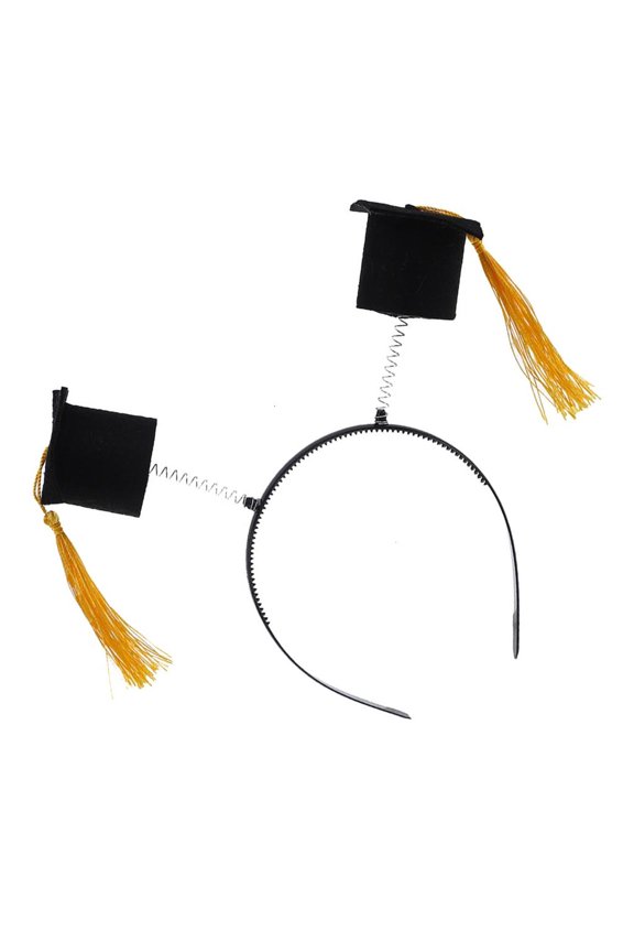 Adjustable Slip Resistant Graduation Hat Hairband With Mini Stereoscopic Doctoral Headdress For Commencement Event