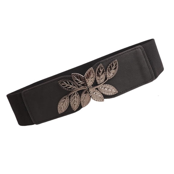 Weflink Classical Black Elastic Waist Trainer Belt Rapid Tension Control Comfort Fit For Workouts Office Outfits