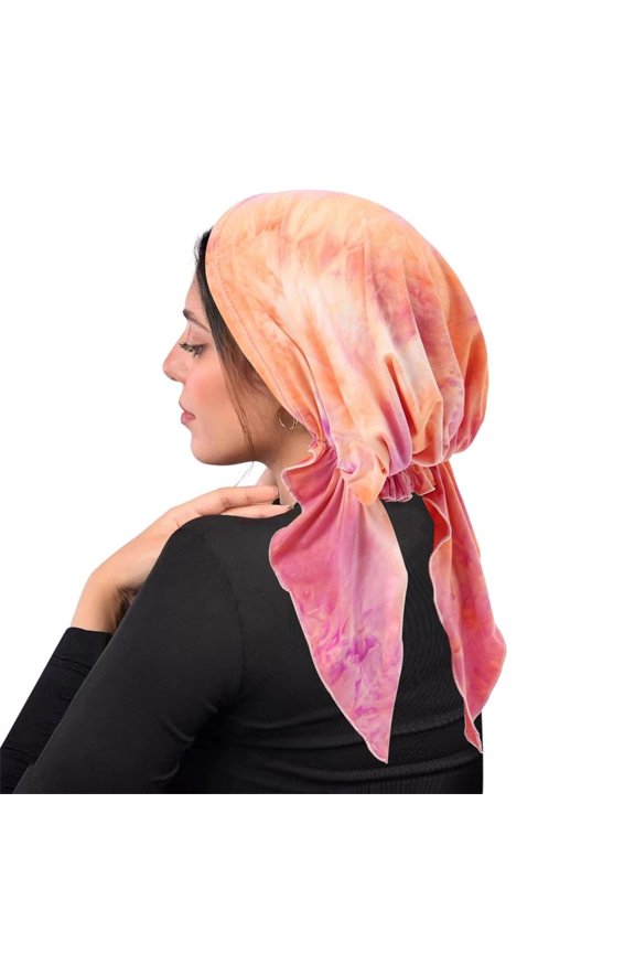 Comfort Stretch Hair Cover Double Tail Wrap Chemo Cap Closure Soft For Sports Outdoor