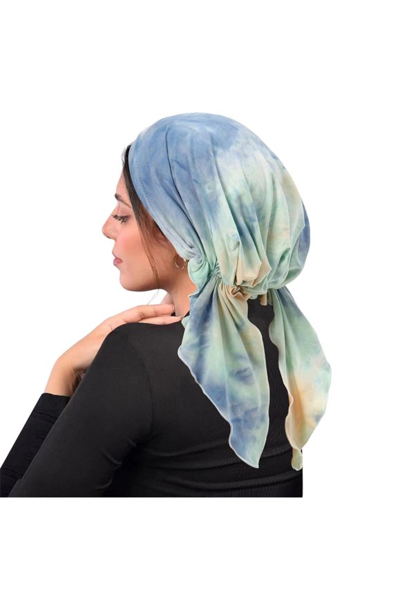 Comfort Stretch Hair Cover Double Tail Wrap Chemo Cap Closure Soft For Sports Outdoor