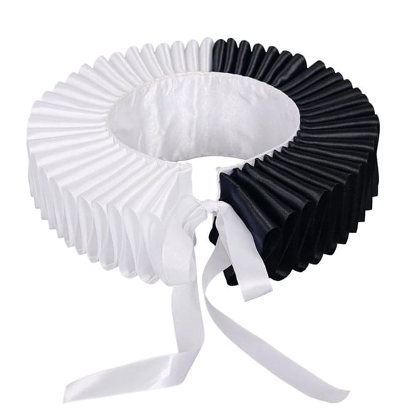 Weflink Decorative Collar Insert Victorian Theme Neck Ruff Collar Lady Costume Accessory
