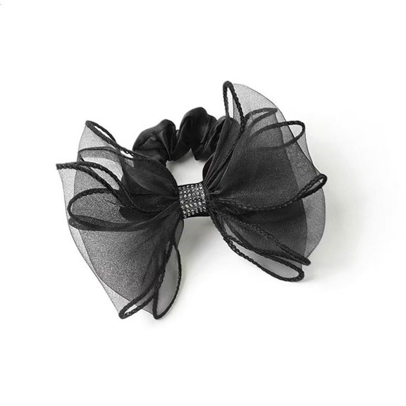 Weflink Delicate Net Scrunchies Sparkly Bows Design Hair Scrunchies For Teens Adults