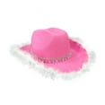 thumbnail image 1 of Weflink Eye-catching Bride Hat Heavy Duty Crystal Rhinestones Cowboy Hats for Live Show, 1 of 6