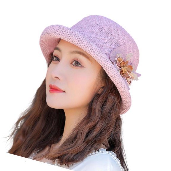 Weflink Fashionable Bows Design Summer Bucket Hat Lightweight Foldable Sun Protection Hat For Women Men Casual Outdoor Accessories