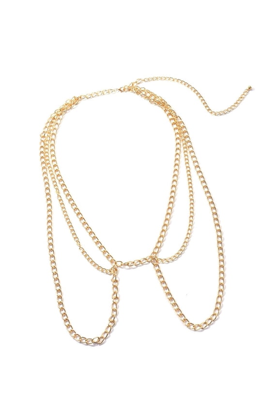 Gothic Metal Body Waist Harness Chain Punk Rock Accessory For Concerts And Costume Parties