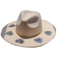 thumbnail image 1 of Weflink Gypsy Sun Hat Handwoven Straw Rainbow Prism Effects Hat Lady Party Essential, 1 of 8
