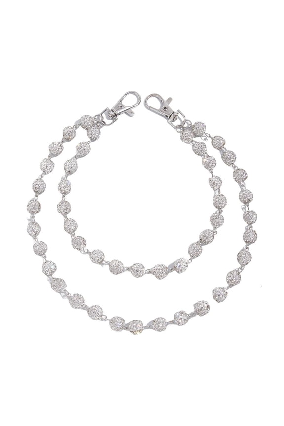 Hip Hop Edgy Bead Decorated Belt Chain for Gothic Punk Clothing Styles