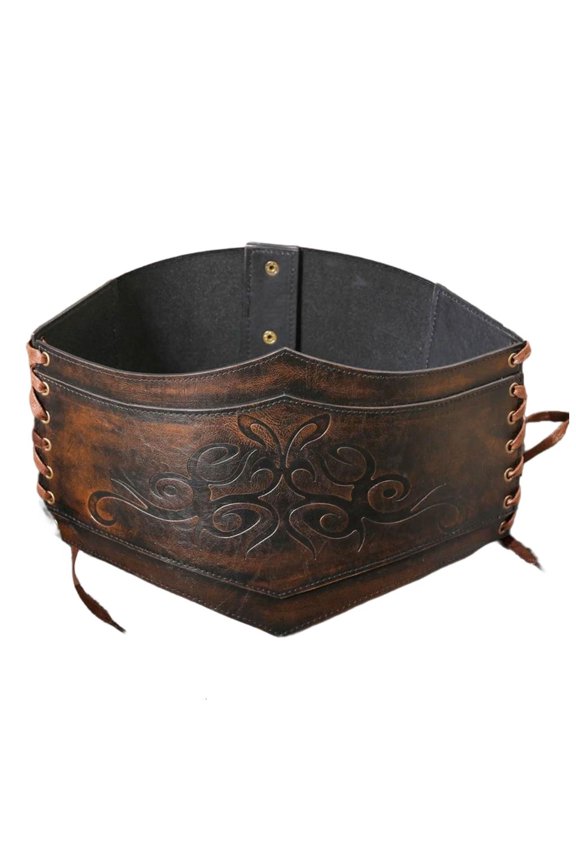 Historical Style Adjustable Embossed PU Belt For Knight Armors Costume