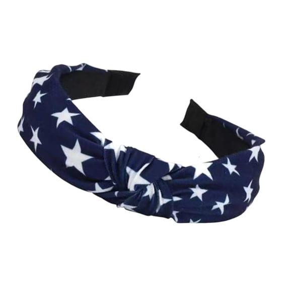 Weflink Ladies Red White Blue American Flag Headbands Hairband Knot Hair Accessory
