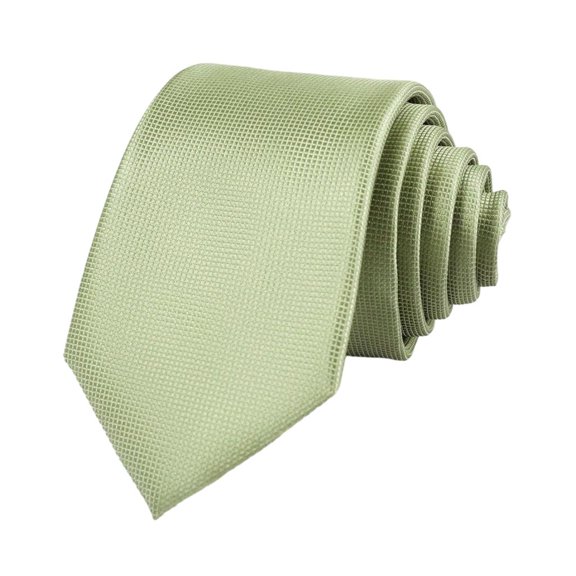 Weflink Men’s Slim Grid Pattern Casual Polyester Tie For Business And Formal Event