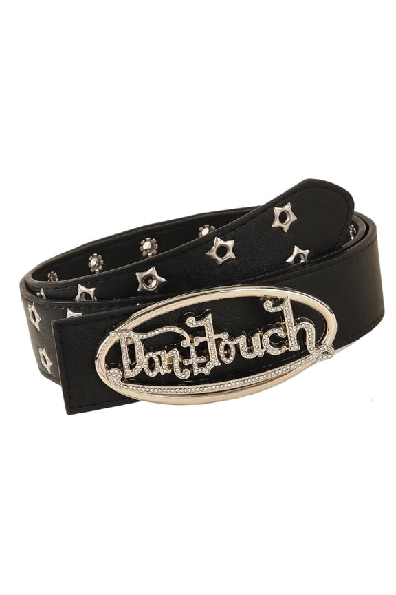 Metallic Rhinestones Waist Strap Unisex Hip Hop Accessory Durable PU Belt For Concerts Streetwear Styling