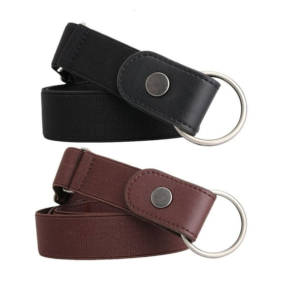 Weflink No Clasp Stretch Belt 2Pcs/pack Slim Design Comfortable Waist Girdle Elastic Waistband for Men Women Casual Wear