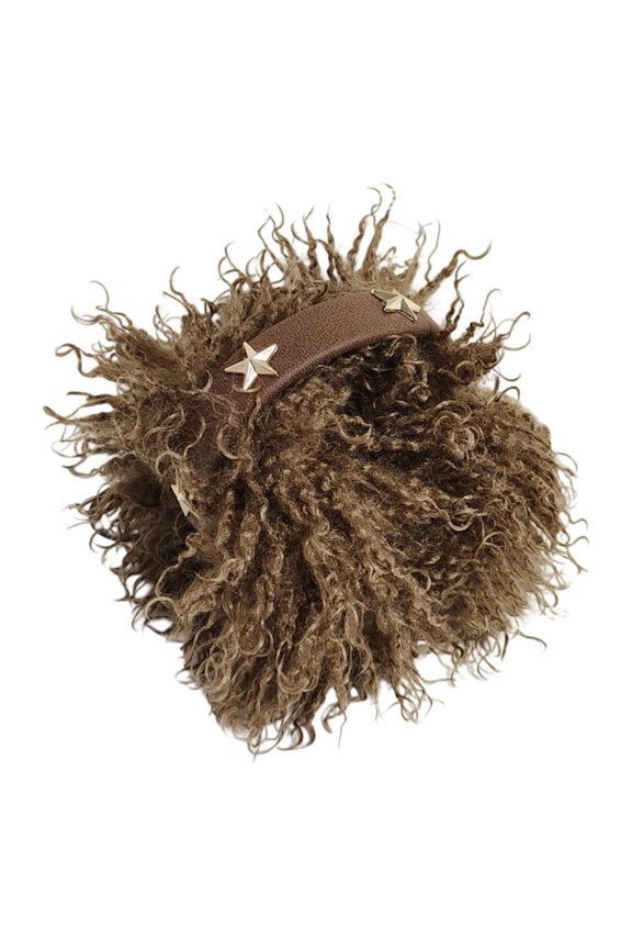 Portable Unisex Ear Protectors With Fringe Trim Practical Metal Star Charm Winter Essential Collapsible Ear Covers