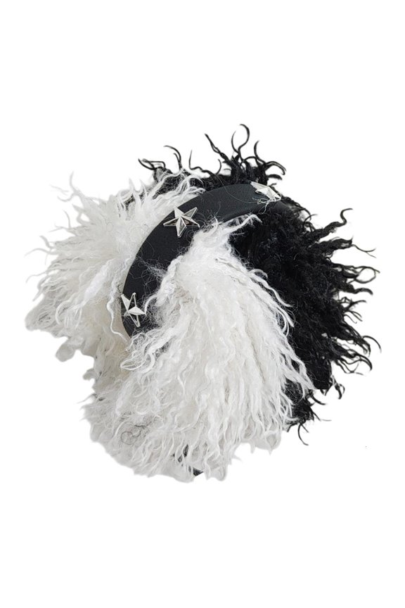 Portable Unisex Ear Protectors With Fringe Trim Practical Metal Star Charm Winter Essential Collapsible Ear Covers