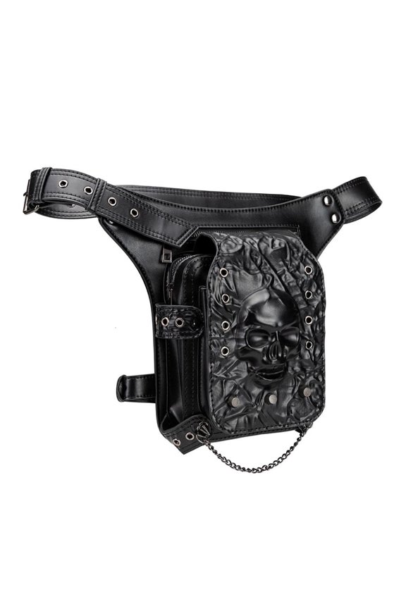 Punk Waist Pack With Detachable Strap For Sport Cycling Outdoor Activity