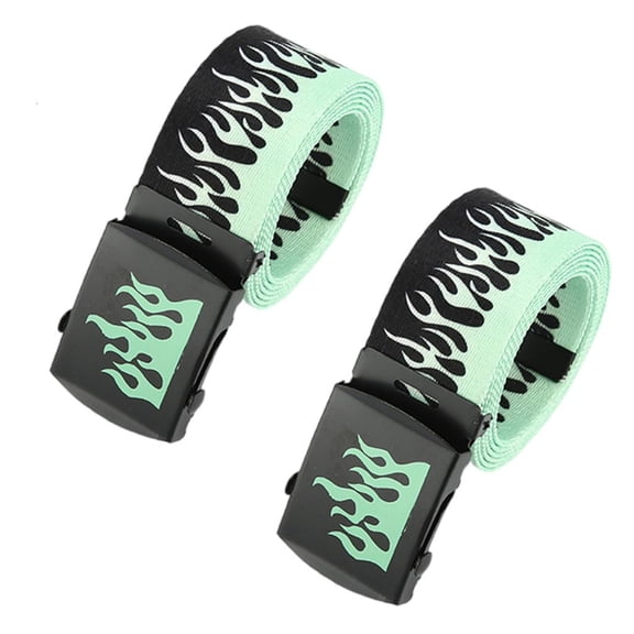 Weflink Rebellious Fire Print Durable Strap Unisex Casual Wear Hip Hop Accessory