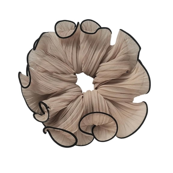 Weflink Ruched Hair Scrunchy Oversized Hairpieces Elegant Ruffled Headdress