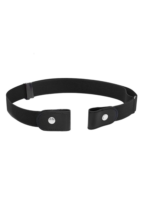 Slim Elastic Waistband Belt With Buckles Multi Color For Men Women Flexible