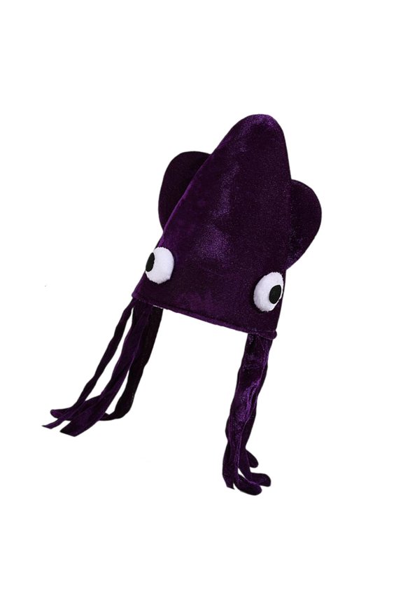Stretchy Tassels Cuttlefish Cap Headcover Hat For Costume Parties and School Event