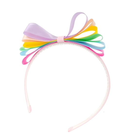Weflink Stylish Adjustable Kids Hair Accessory With Rainbow Ribbon Design