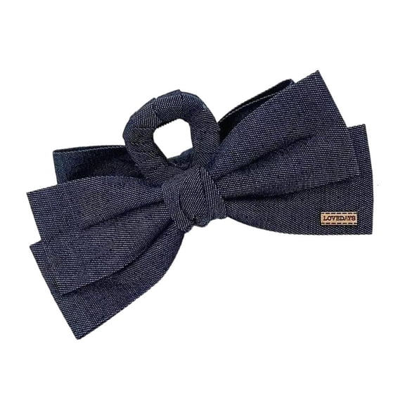 Weflink Stylish Blue Jeans Bows Hair Clip For Women Girls Secure Grip Everyday Elegant Accessory