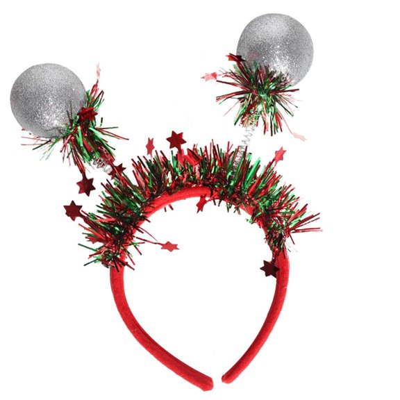 Weflink Stylish Hair Accessory Santa Ball Hairband Props For Kids Infants Costume Parties Comfortable Nonslip Design