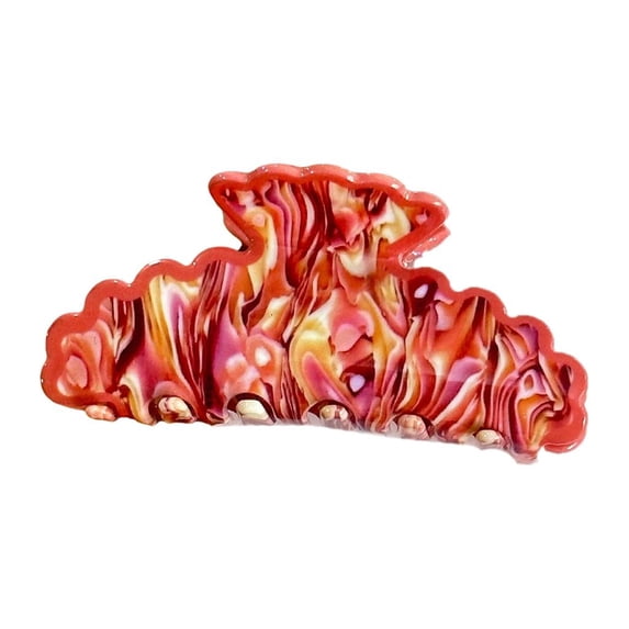 Weflink Stylish Marble Hair Claw For Ponytail Half Up Hairstyles Resin Hair Accessory