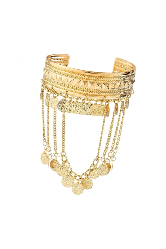 Unisex Metal Chain Arm Cuffs Bracelet For Men Women Trendy Jewelry Accessory