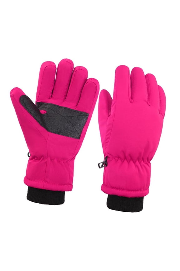 Waterproof Kids Ski Gloves Insulated Warm Winter Gloves Split Finger Design For Cold Weather Outdoor Activity