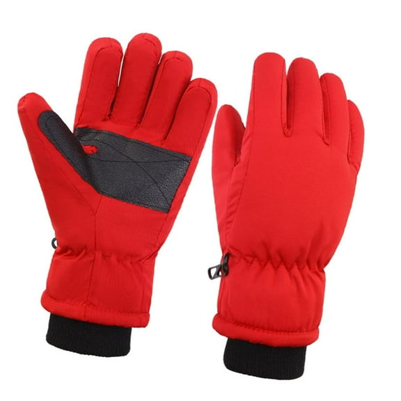 Weflink Waterproof Kids Ski Gloves Insulated Warm Winter Gloves Split Finger Design For Cold Weather Outdoor Activity
