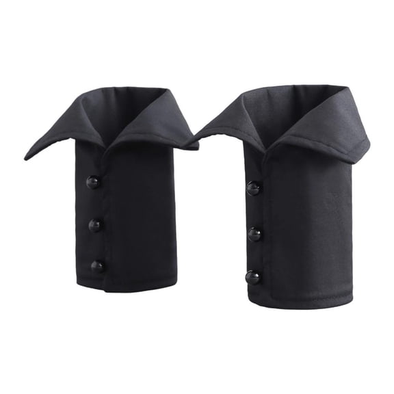 Weflink Women False Wristband Detachable Spread Sleeve Cuffs White Cuffs Accessories