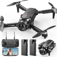 thumbnail image 1 of Drones for Kids with 1080P HD Camera, One-Key Takeoff/Landing, Foldable Wefone H21 with Brushless Motor and Optical Flow Hover, 2 Batteries, Black, 1 of 13