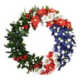 Wefuesd 2024 New American Flag Independence Day Star Garland Rose Red